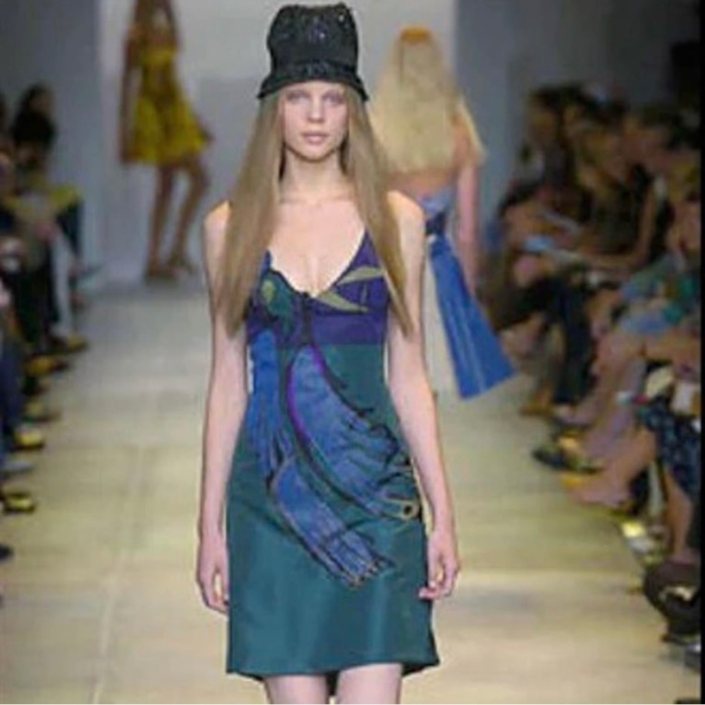 Prada, Silk Peacock Appliqué, Limited Ed.
Runway Collection Dress, S/S 2005